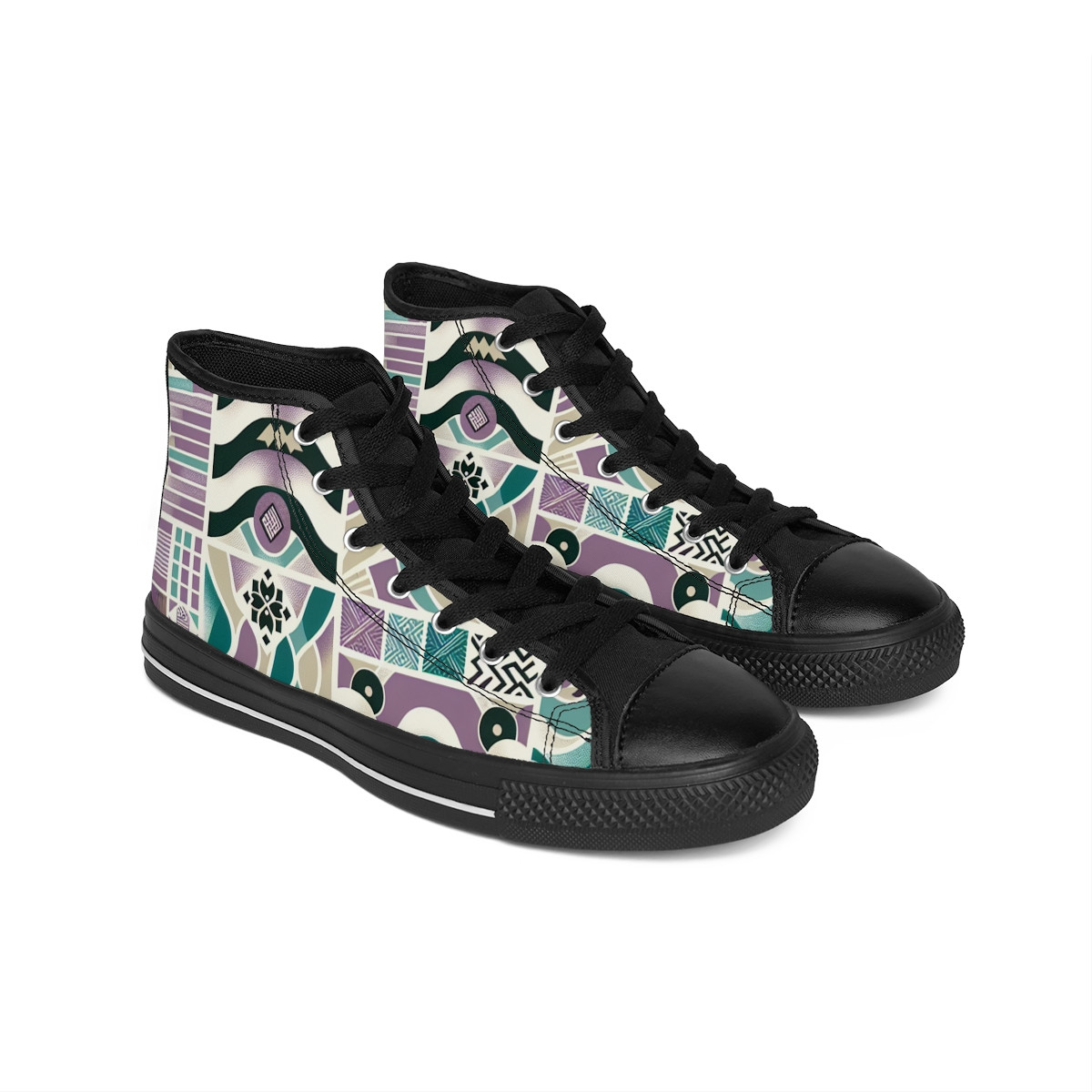 "Kente Kicks: AfroFusion Footwear" - Women's Classic Sneakers