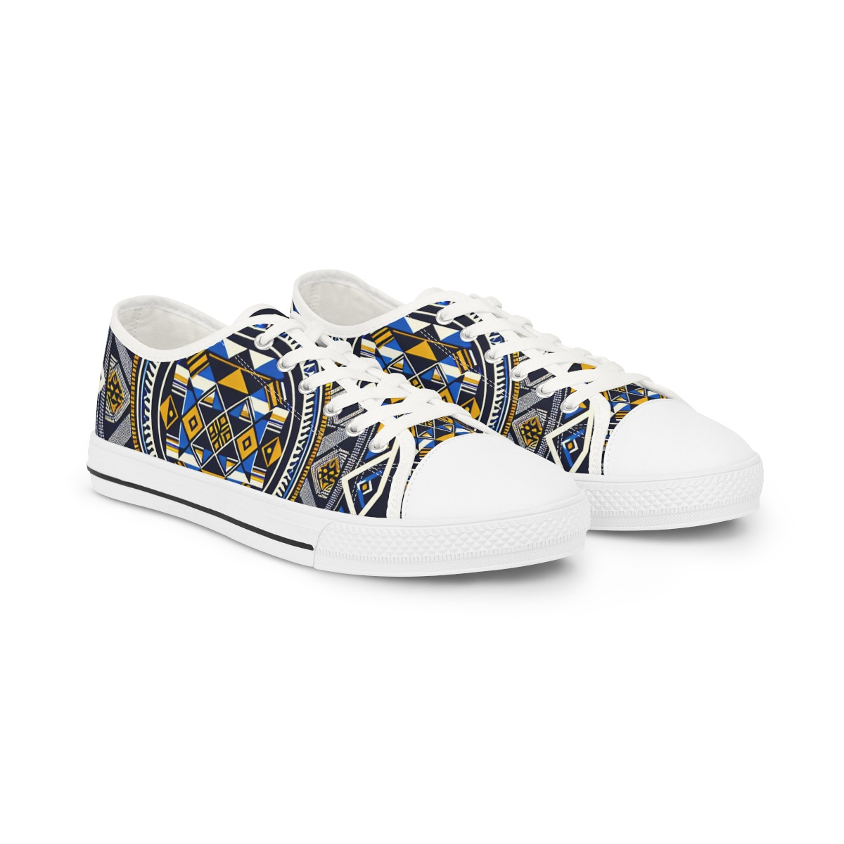 "Kente Kicks Royale" - Men's Lowtop Sneakers