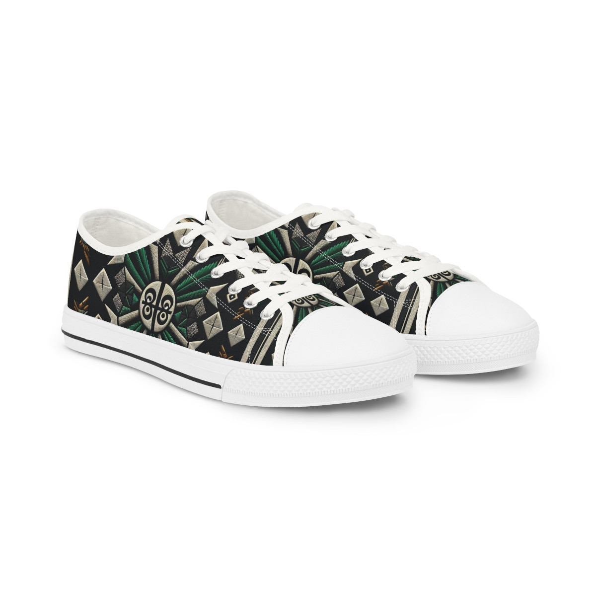 "AfroStride Kente Kicks" - Men's Lowtop Sneakers