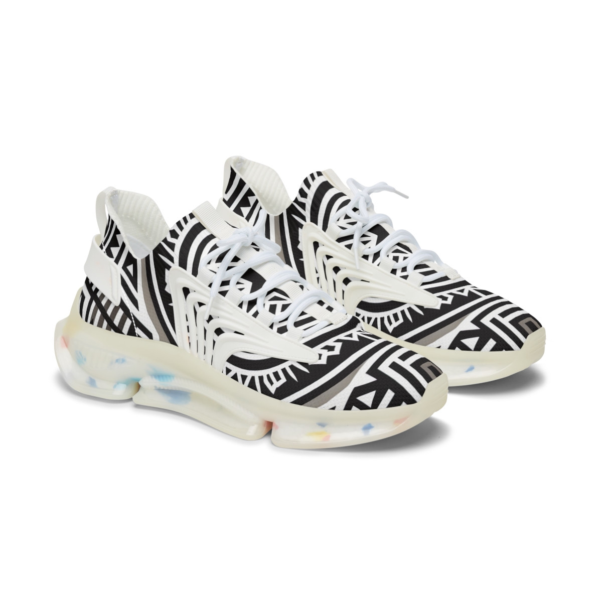 "AfroStride Kente Kicks" - Women's Mesh Sneaker