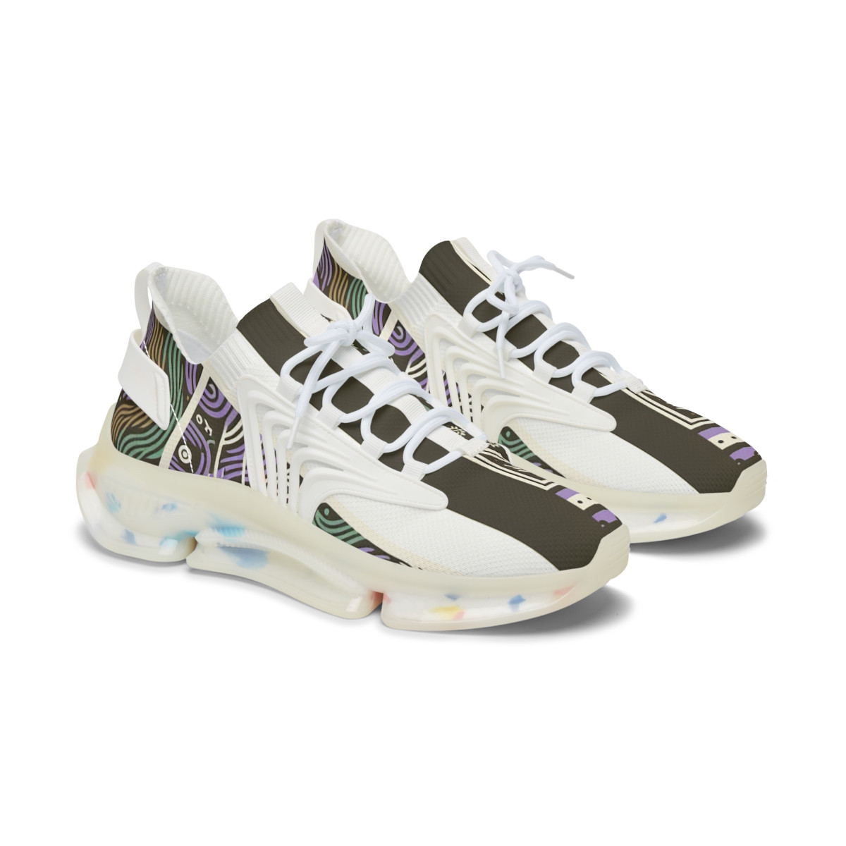 "AfroFusion Kente Kicks" - Women's Mesh Sneaker