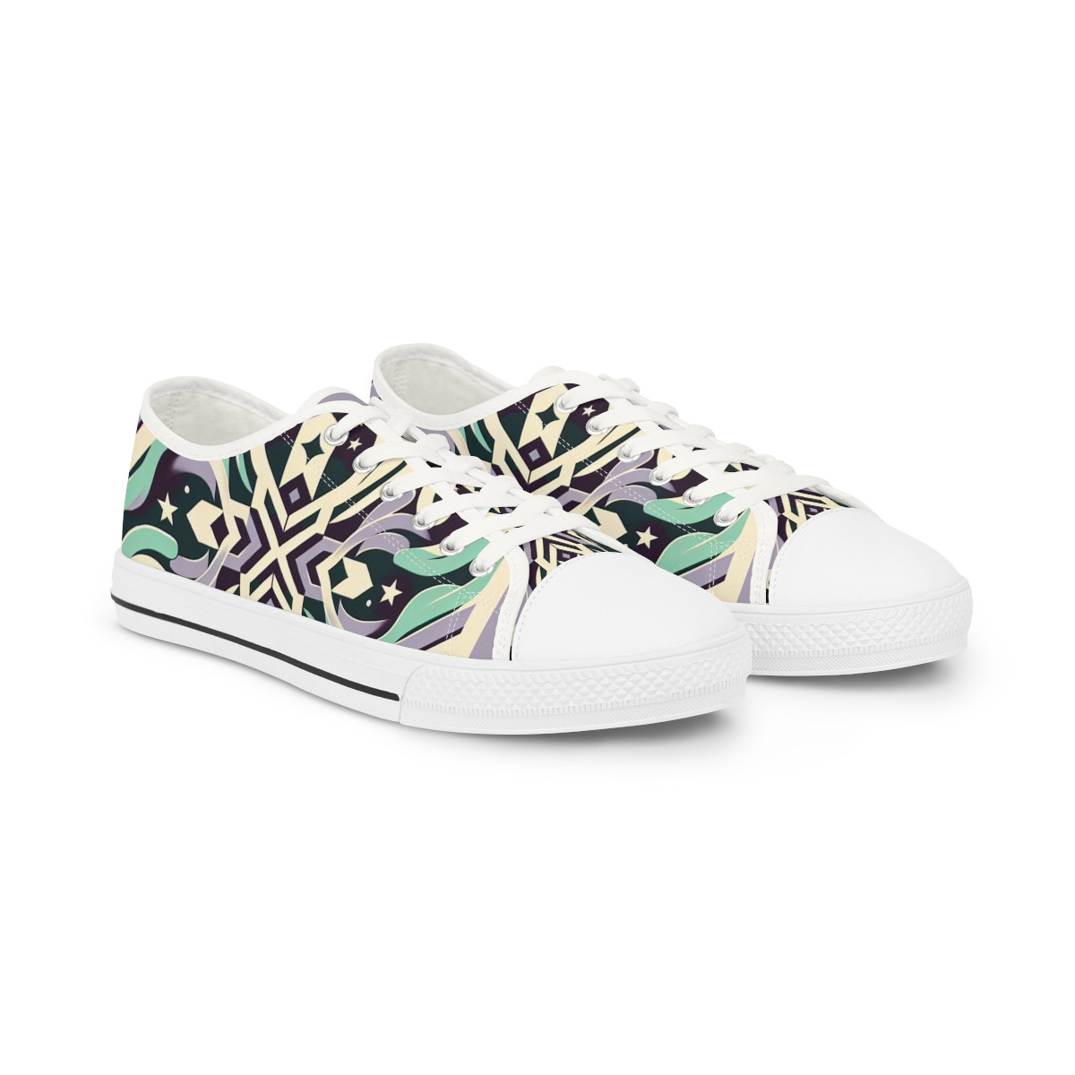 "AfroStride Kente Kicks" - Men's Lowtop Sneakers