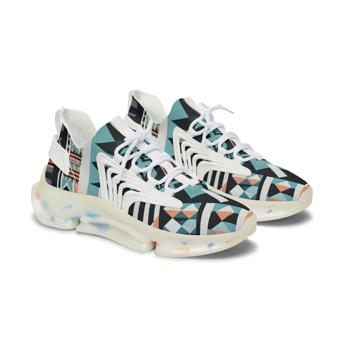 "AfroStride Kente Kicks" - Women's Mesh Sneaker