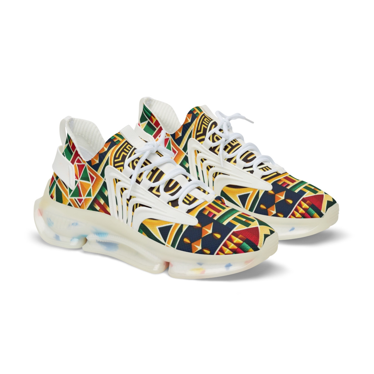 "AfroStride Kente Kicks" - Men's Mesh Sneaker