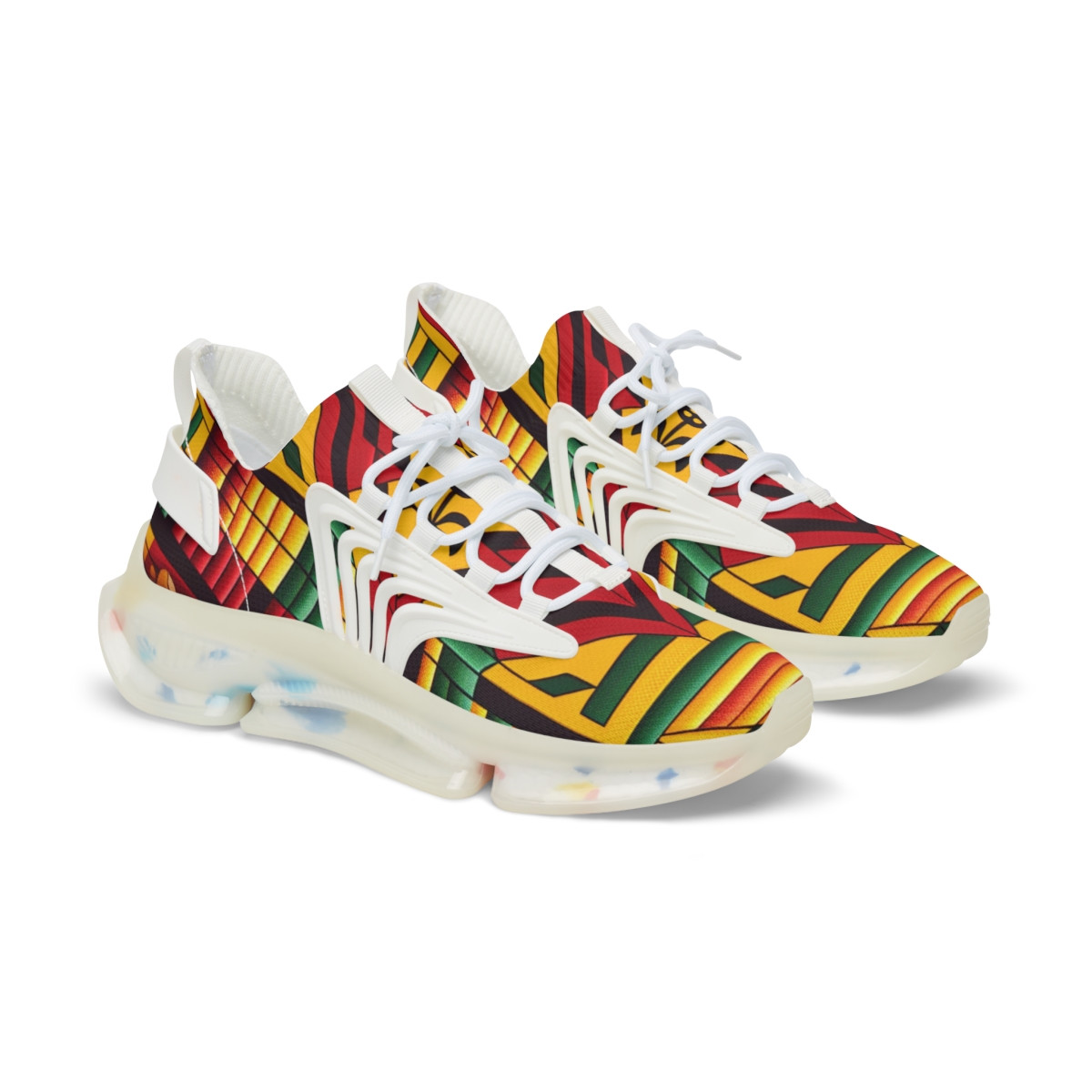 "AfroDazzle Kente Kicks" - Men's Mesh Sneaker