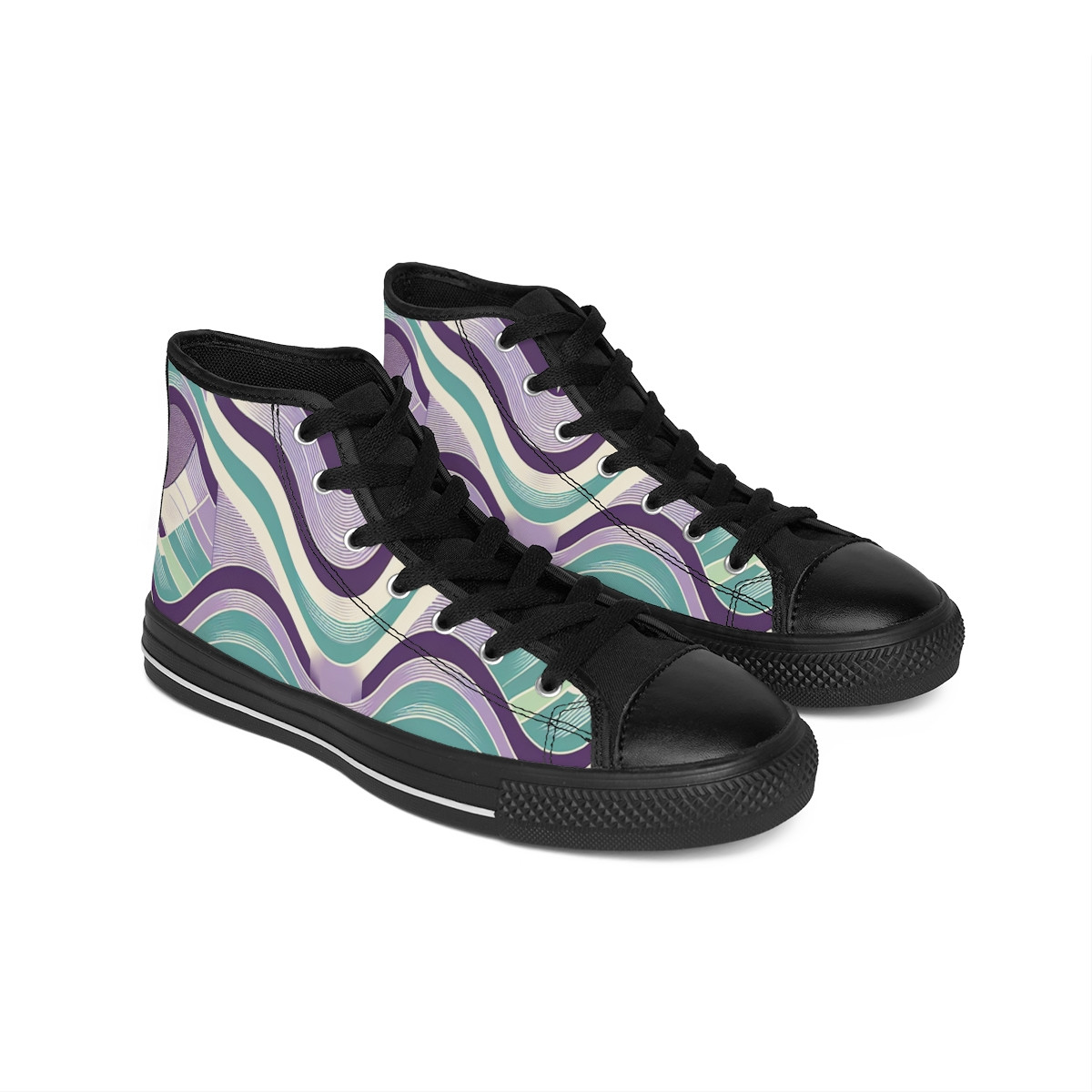 "AfroDazzle Kente Kicks" - Women's Classic Sneakers