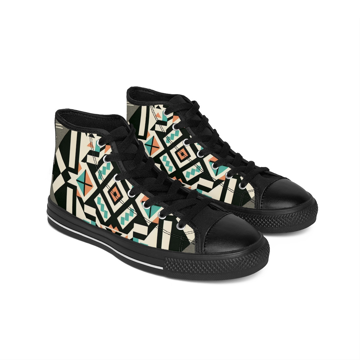"AfroFusion Kente Kicks" - Women's Classic Sneakers