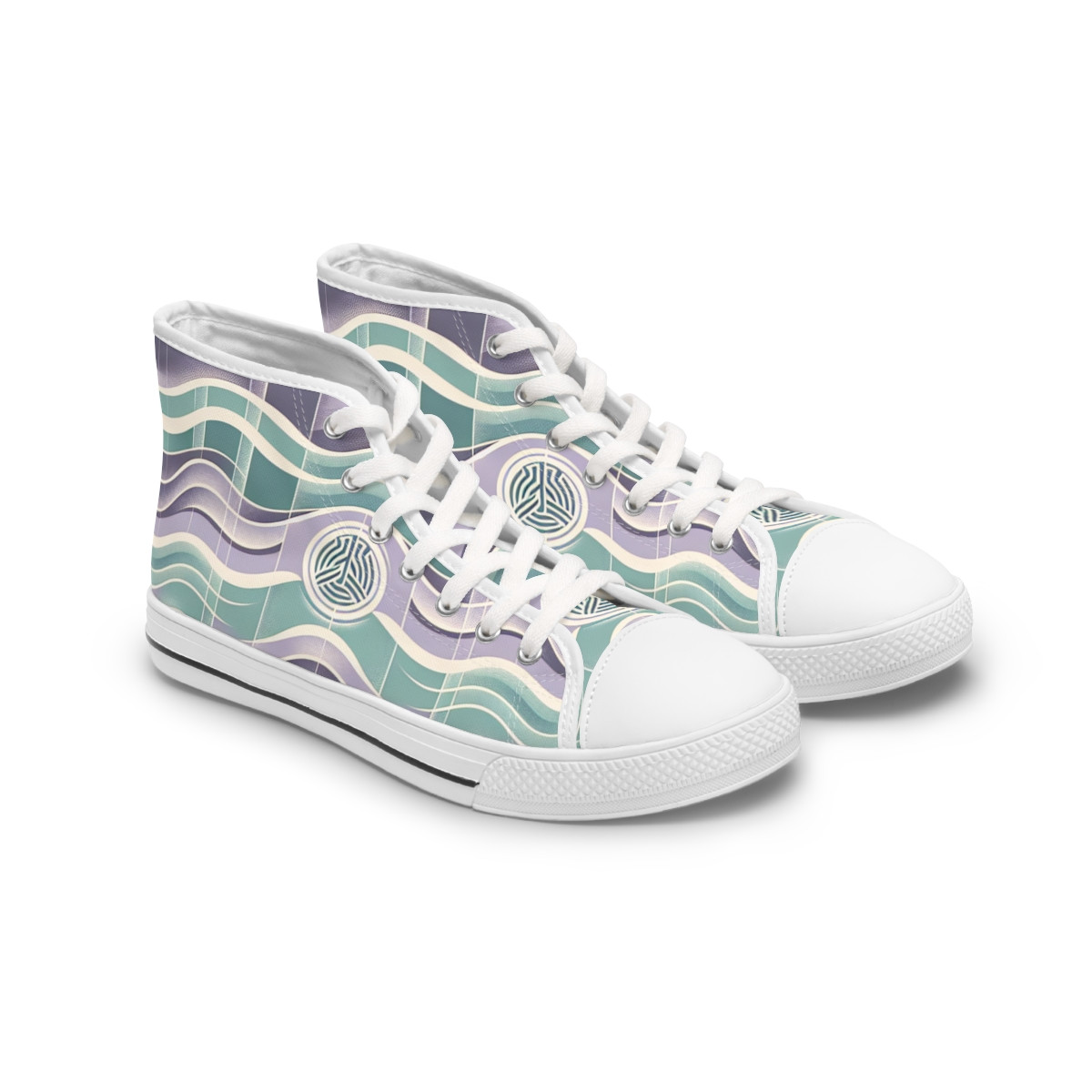 "AfroPulse Kente Kickz" - Womn's High top Sneakers