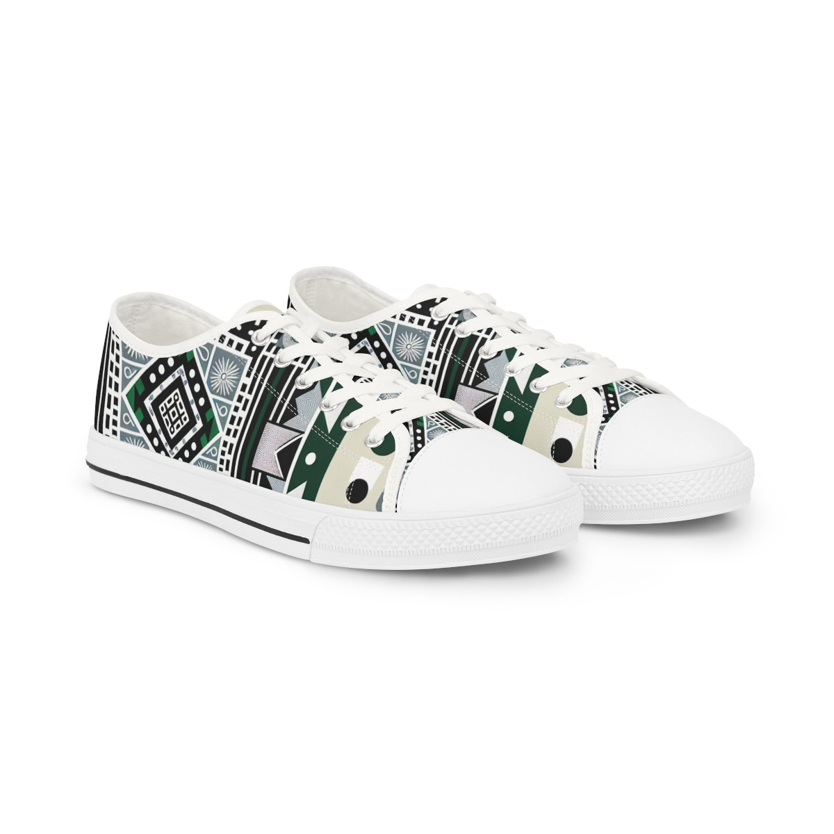 "AfroStride Kente Kicks" - Men's Lowtop Sneakers