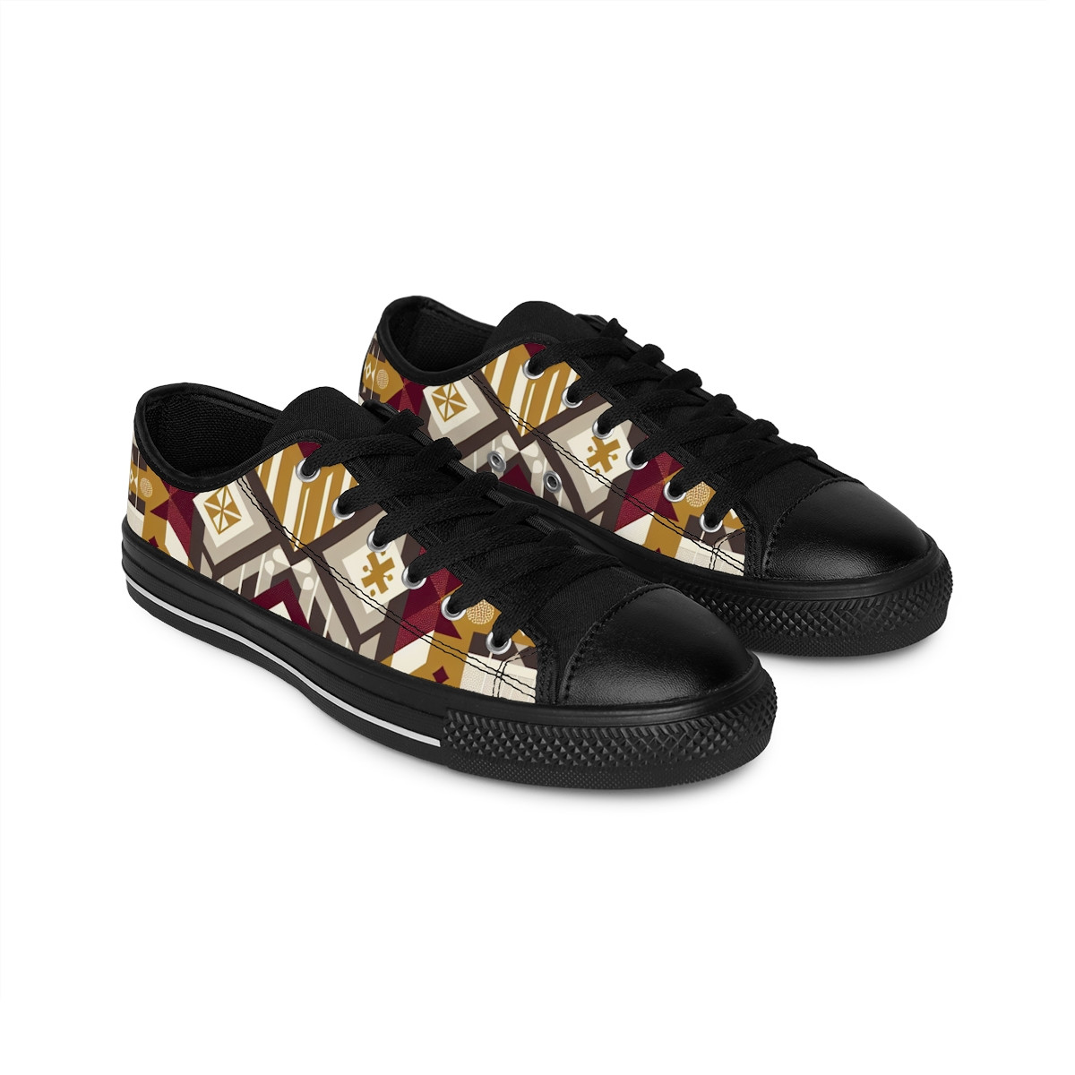 "AfroStride Kente Kicks" - Women's Sneakers