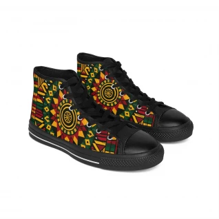 "AfroStride Kente Kicks" - Men's Classic Sneakers