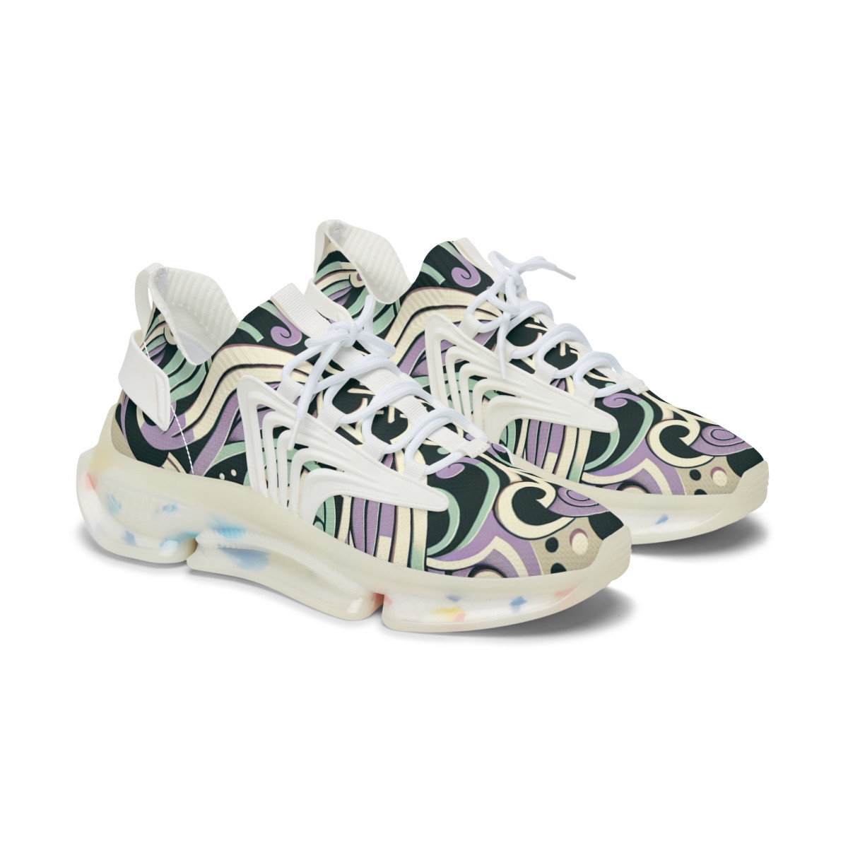 "AfroChic Kente Kicks" - Women's Mesh Sneaker
