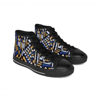 "HeritageStride Kente Kicks" - Women's Classic Sneakers