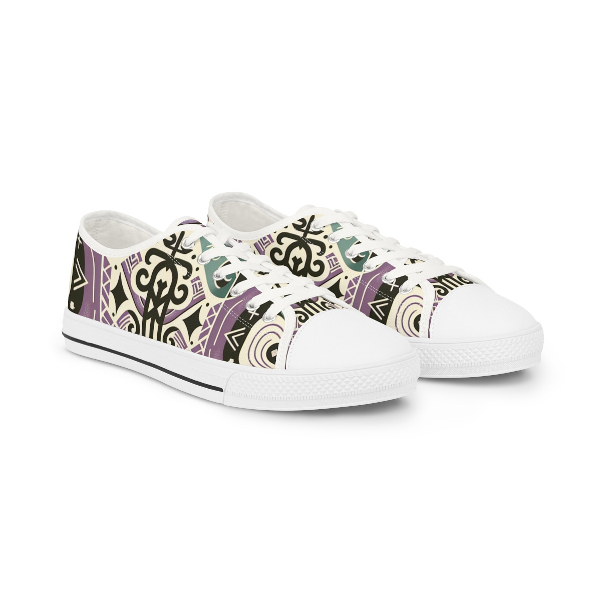 "AfroStride Kente Kicks" - Men's Lowtop Sneakers