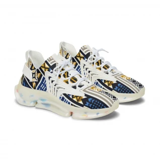 "AfroGlide Kente Kicks" - Women's Mesh Sneaker