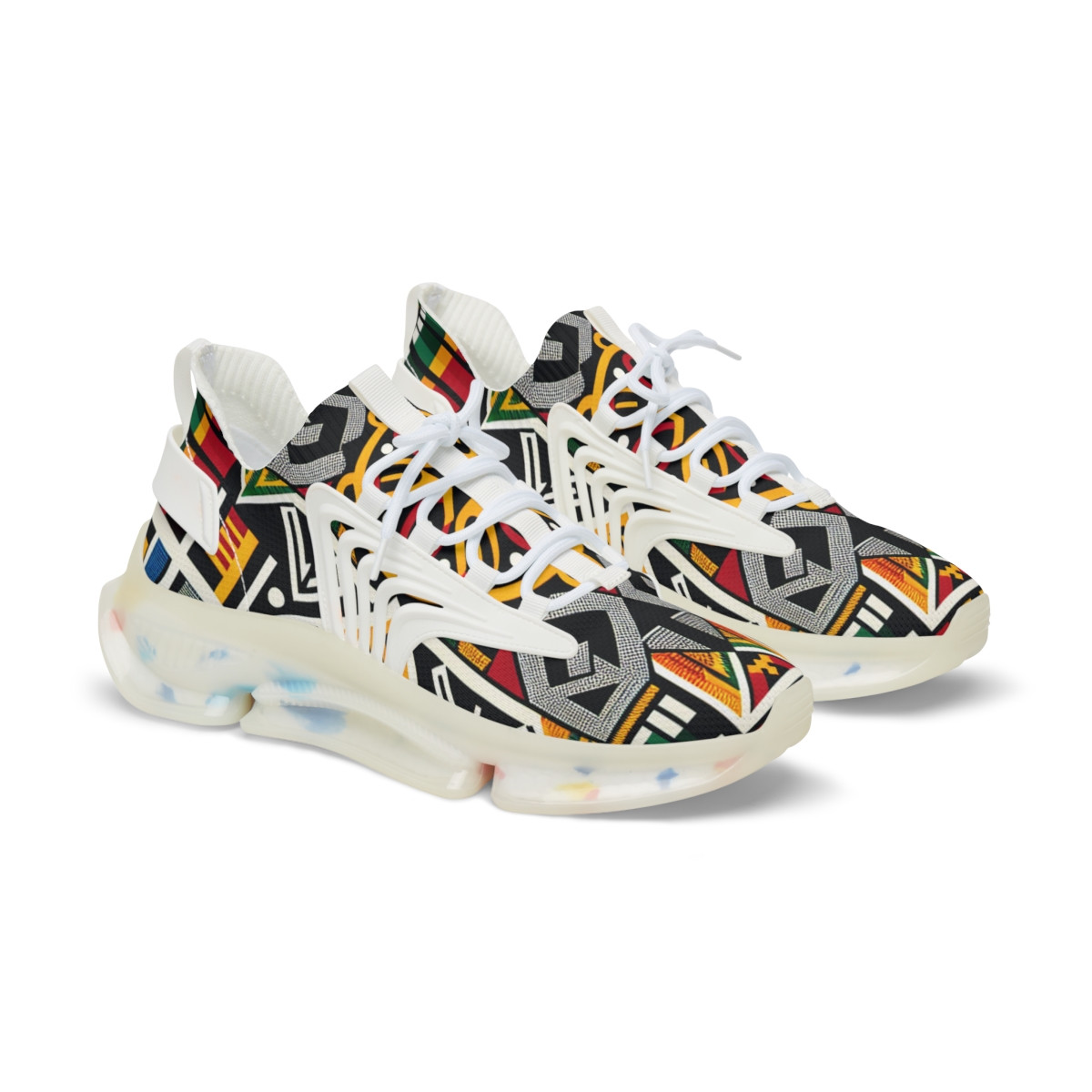 "AfroFusion Kente Kicks" - Men's Mesh Sneaker