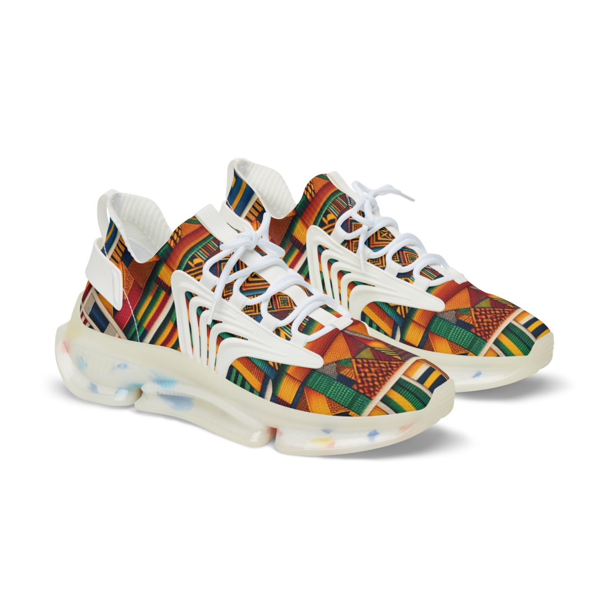 "AfroFusion Kente Kicks" - Men's Mesh Sneaker