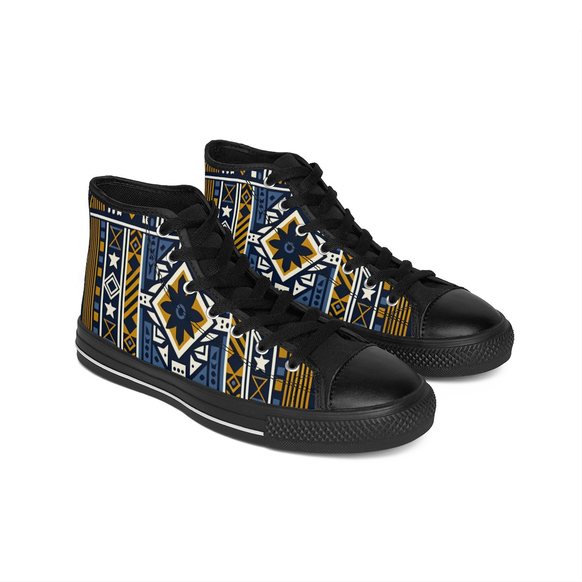 "African Rhythm Kente Kicks" - Men's Classic Sneakers