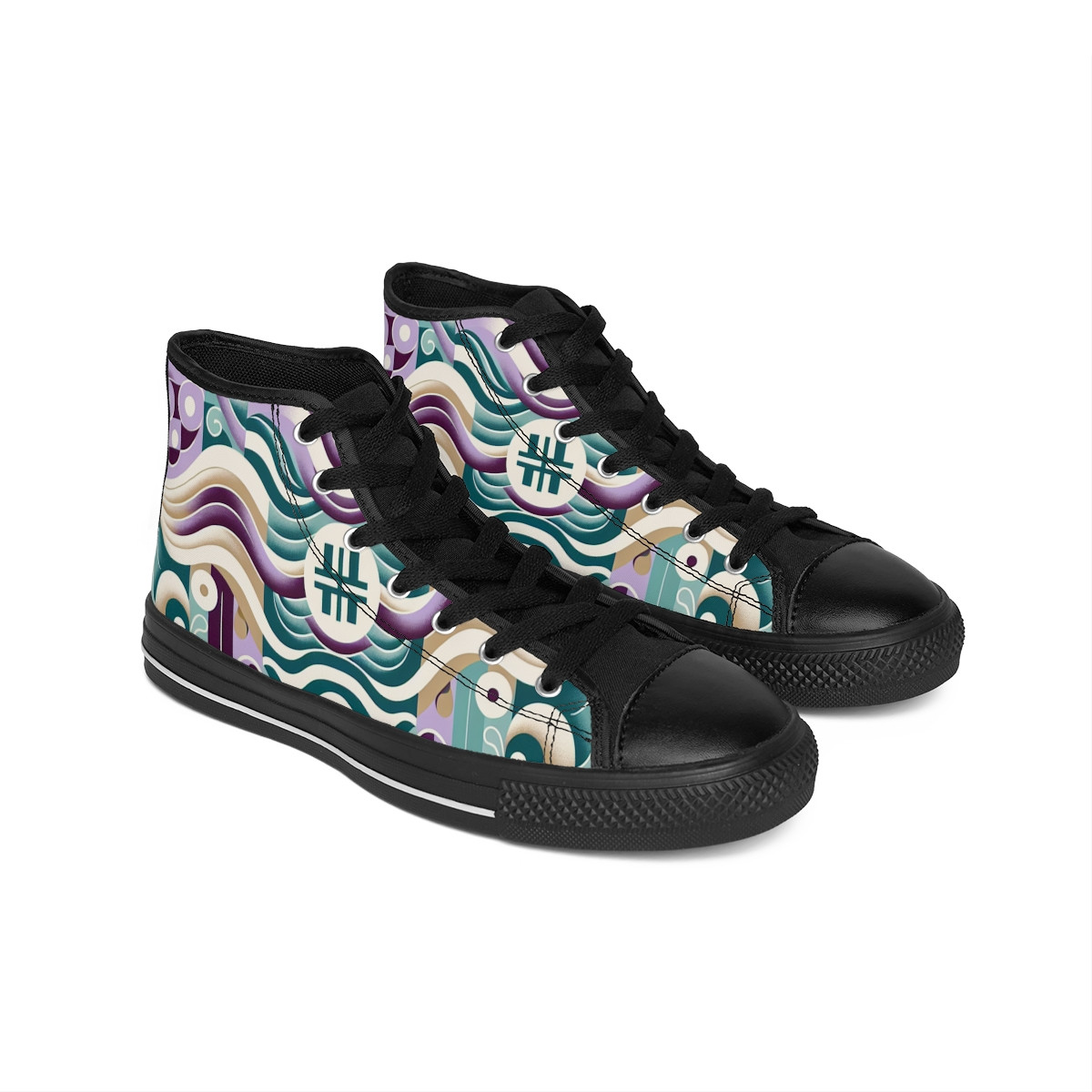 African SkyStride Kente Kicks - Women's Classic Sneakers