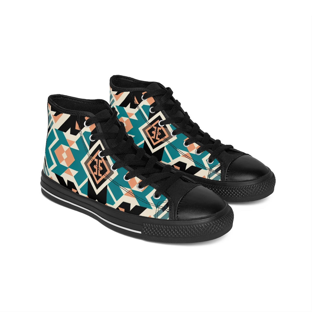 "AfroStride Kente Kicks" - Women's Classic Sneakers