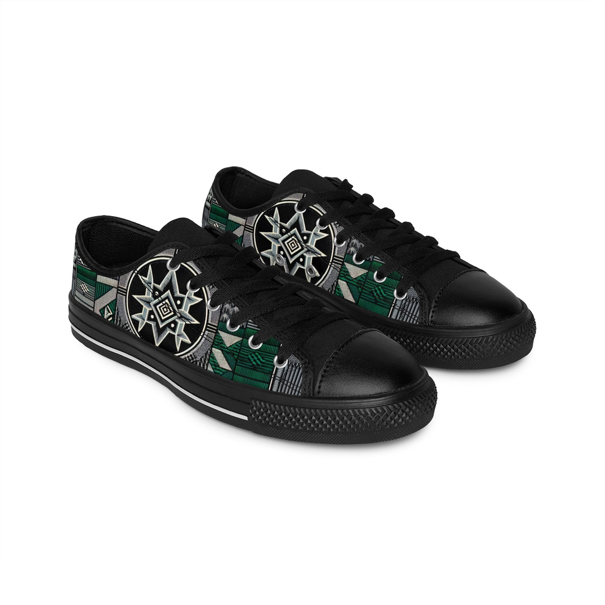 "AfroLuxe Kente Kicks" - Women's Sneakers