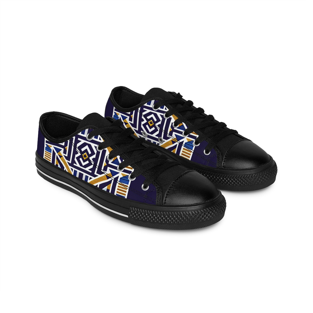"AfroStride Kente Kicks" - Women's Sneakers