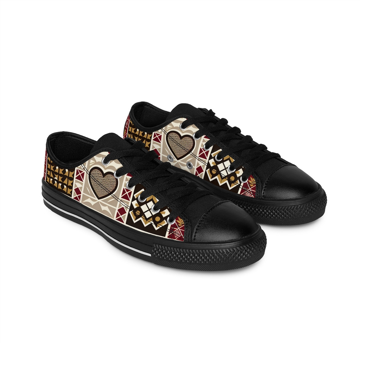 "AfroStride Kente Kicks" - Women's Sneakers