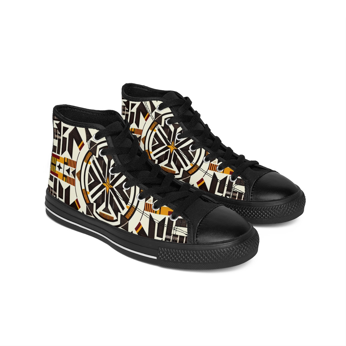 "AfroSwag Kente Kicks" - Women's Classic Sneakers
