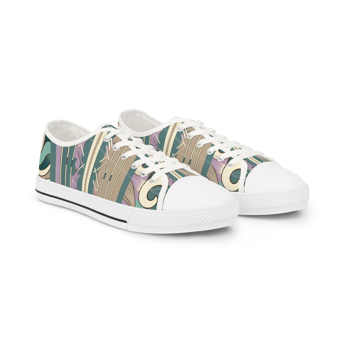"AfroFusion Kente Kicks" - Men's Lowtop Sneakers
