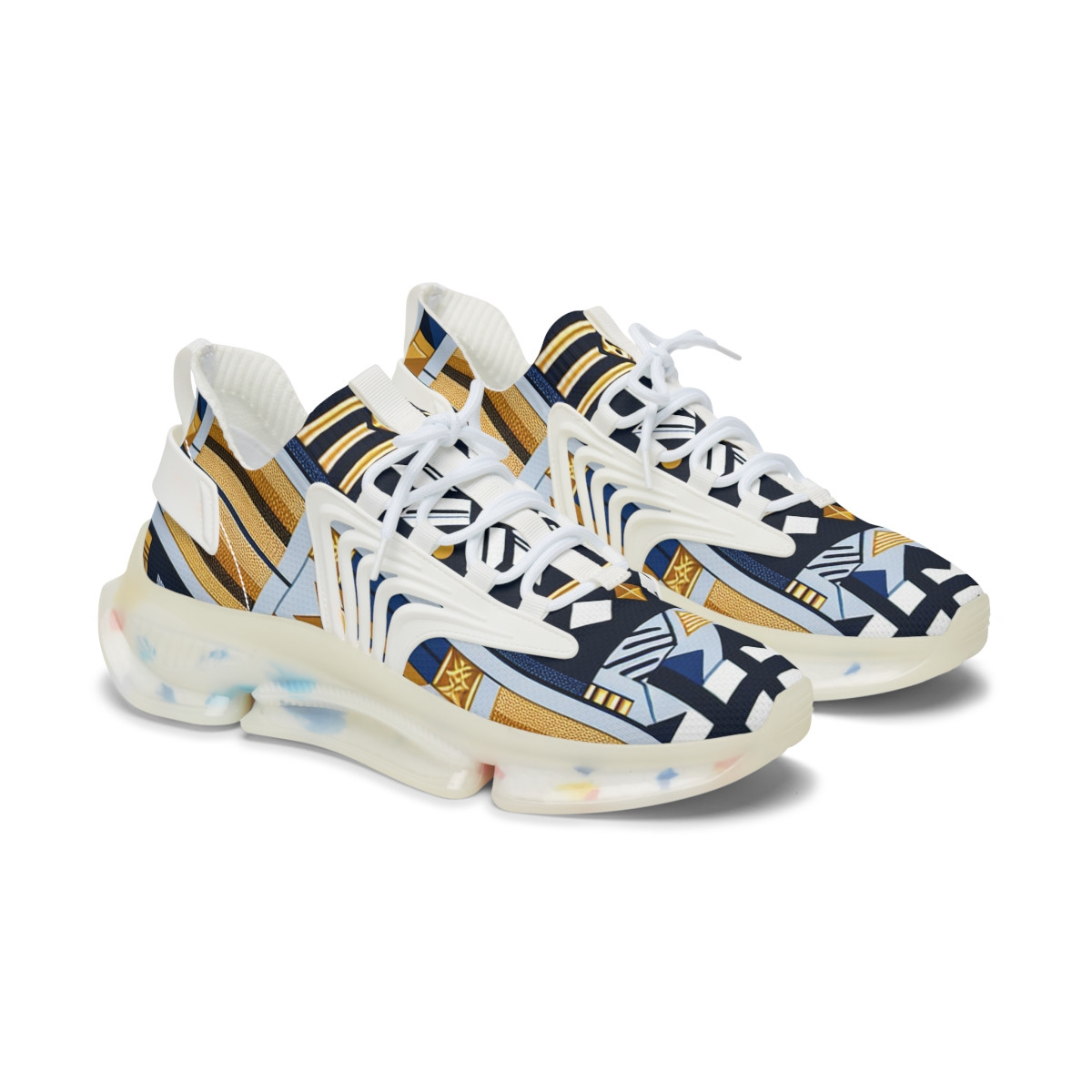 "AfroStride Kente Kicks" - Women's Mesh Sneaker