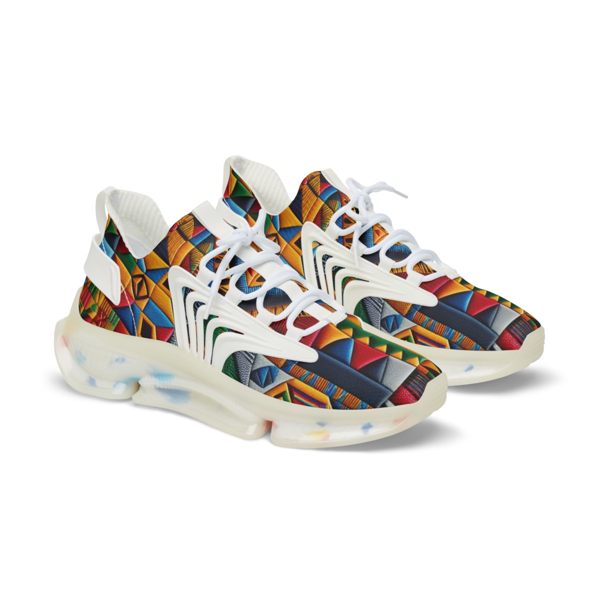 "AfroFusion Steps" - Men's Mesh Sneaker