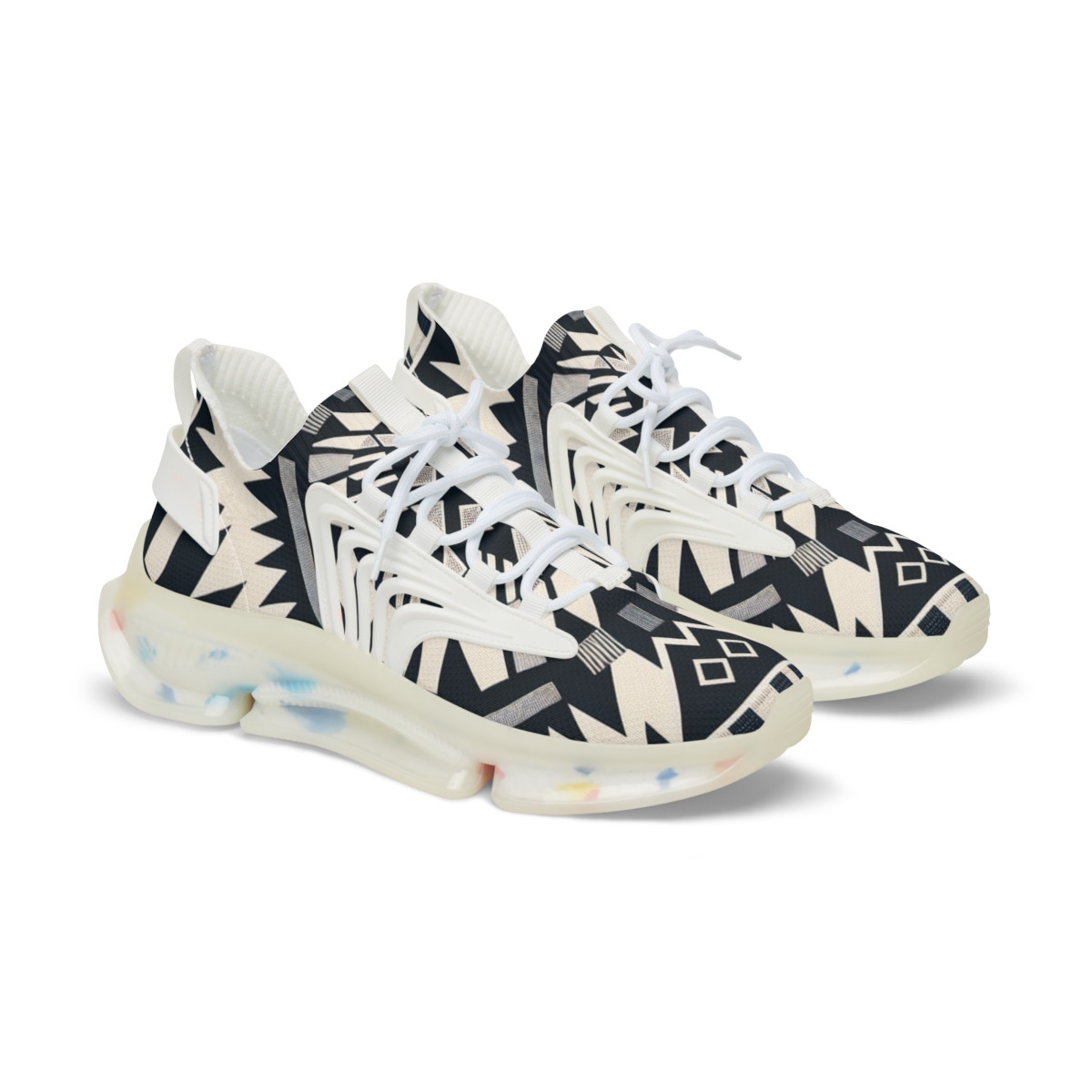 "Vibrant Stride: Afrocentric Kente Kicks" - Men's Mesh Sneaker