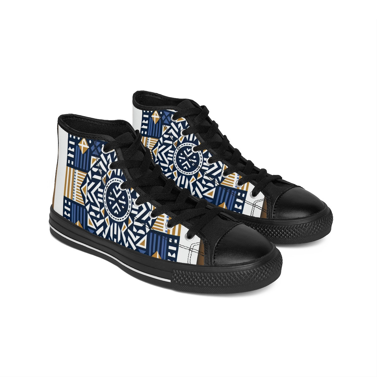 "Heritage Stride Kente Kicks" - Men's Classic Sneakers