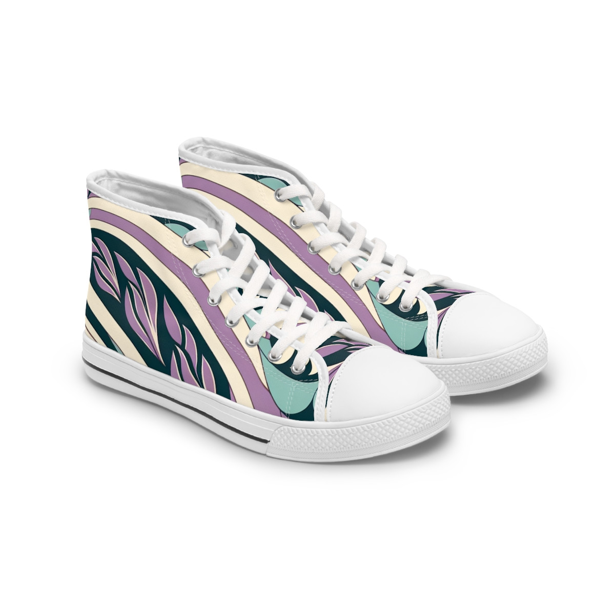 "Kente Kicks: Afro-Fusion Feet Fashion" - Womn's High top Sneakers