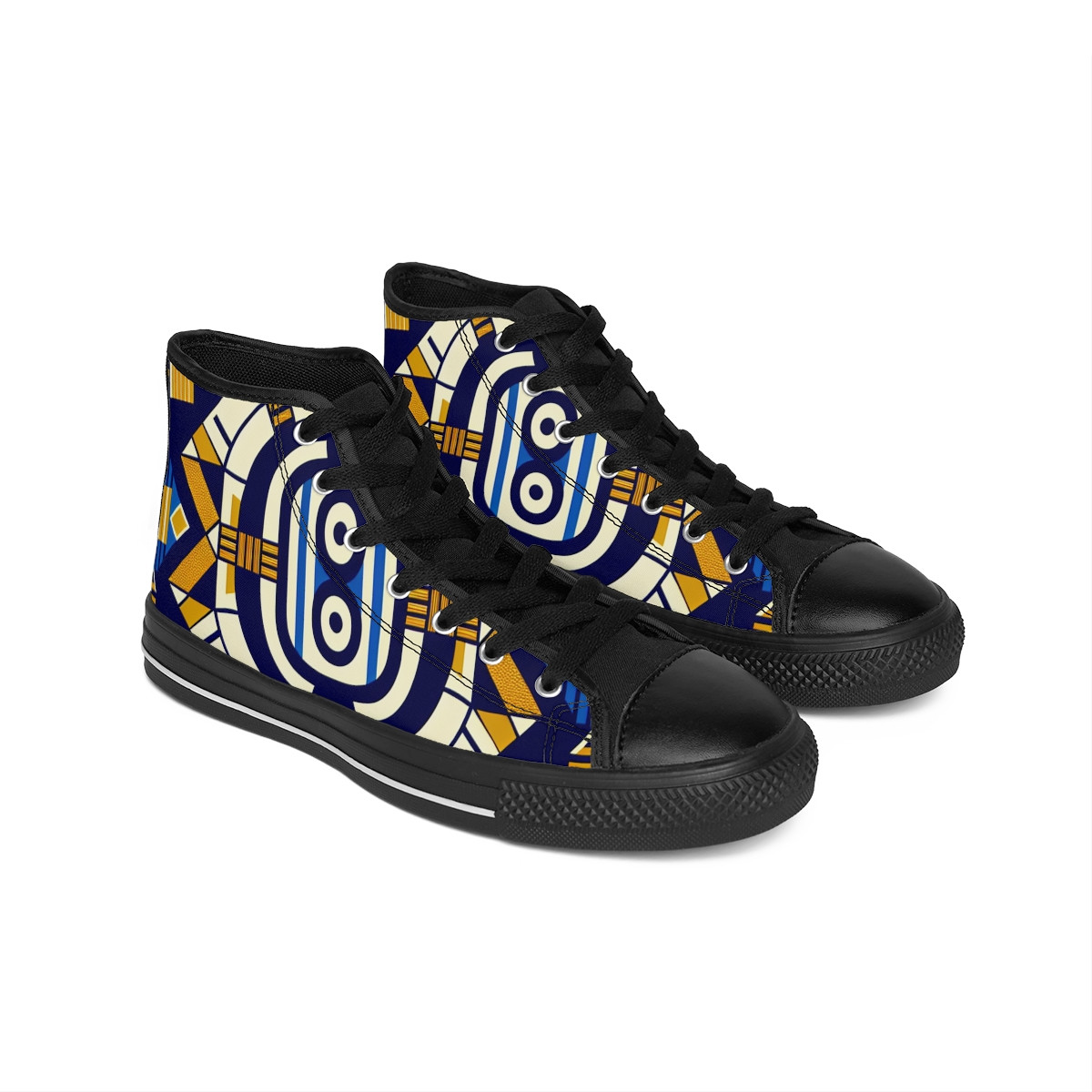 "Heritage Stride Kente Kicks" - Women's Classic Sneakers