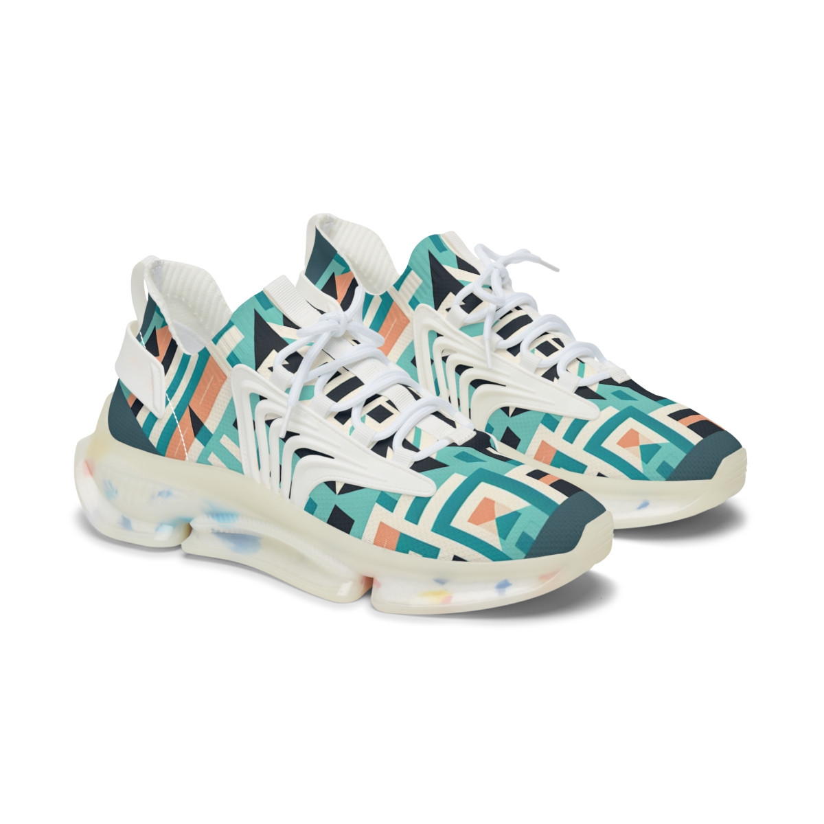 "AfroLuxe Kente Kicks" - Women's Mesh Sneaker