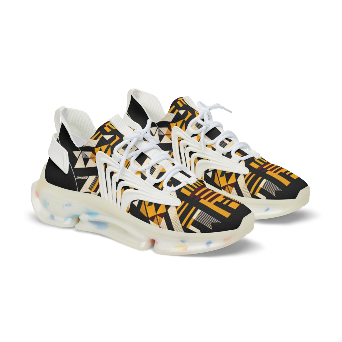"AfroStride Kente Kicks" - Men's Mesh Sneaker