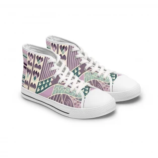 "AfroStride Kente Kicks" - Womn's High top Sneakers