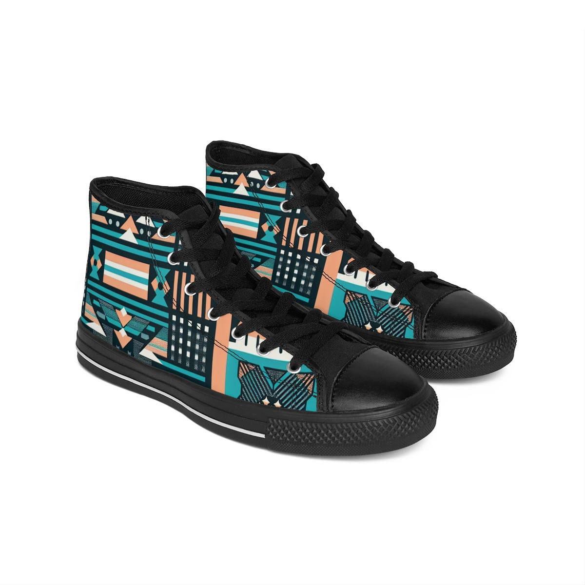 "HeritageStride Kente Kicks" - Men's Classic Sneakers