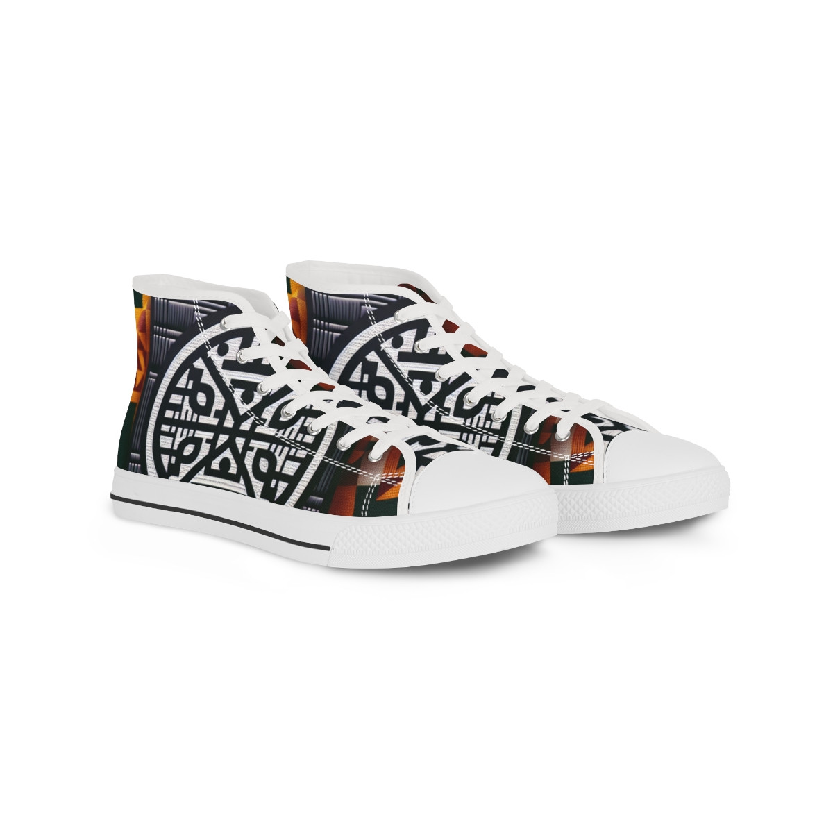 "AfroStride Kente Kicks" - Men's High top Sneakers