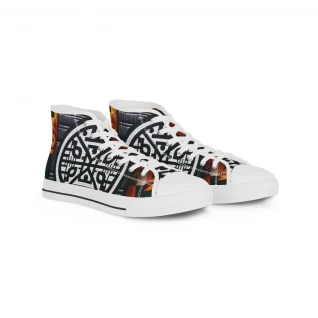 "AfroStride Kente Kicks" - Men's High top Sneakers