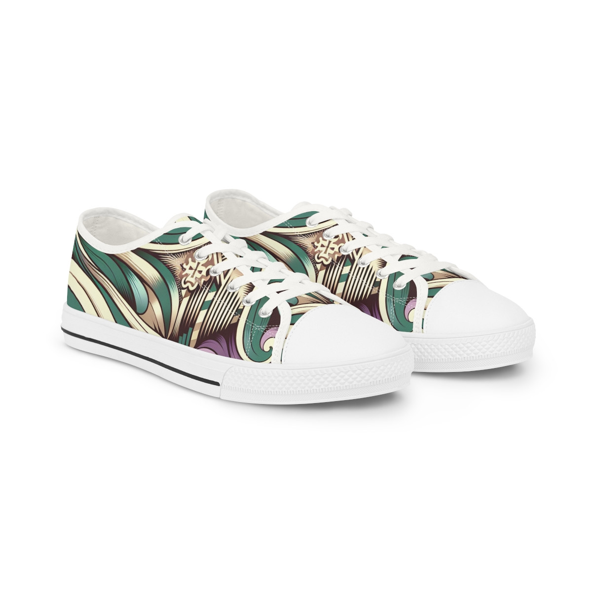 "AfroStride Kente Kicks" - Men's Lowtop Sneakers