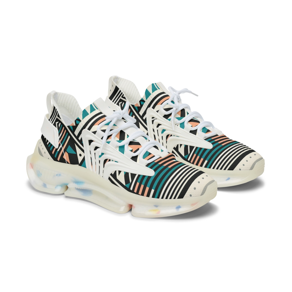 "AfroStride Kente Kicks" - Women's Mesh Sneaker