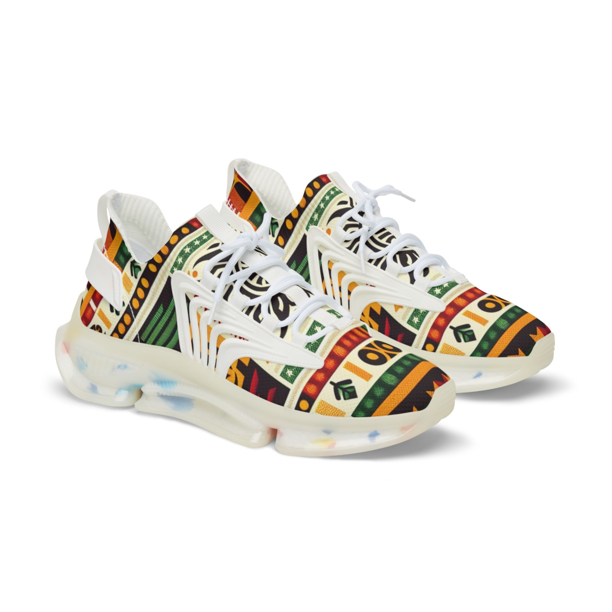 "AfroStride Kente Kicks" - Men's Mesh Sneaker