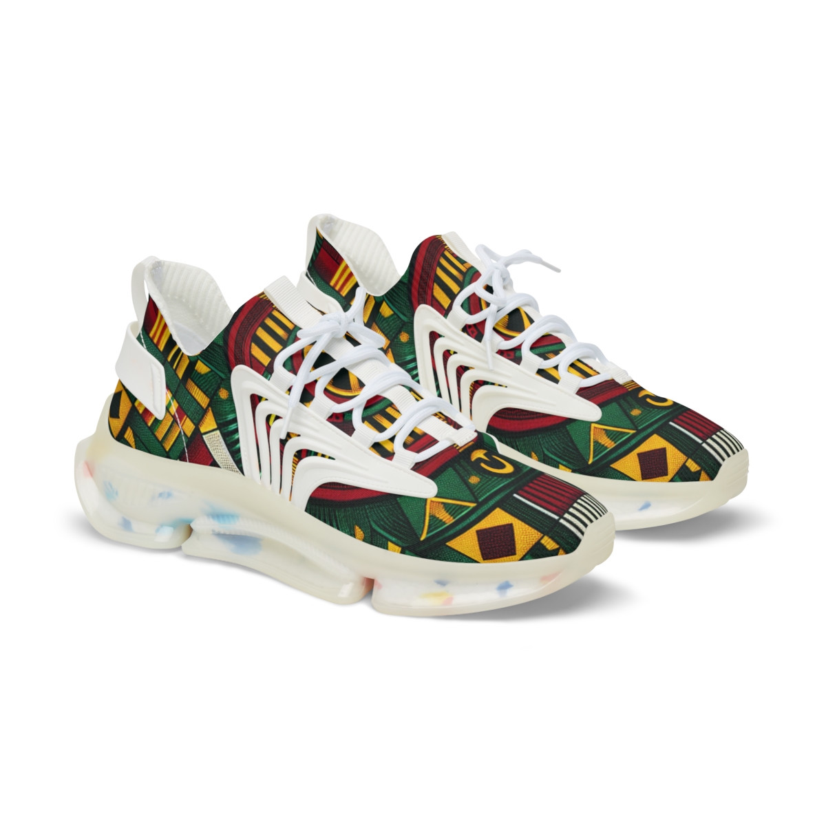 "Heritage Stride Kente Kicks" - Men's Mesh Sneaker