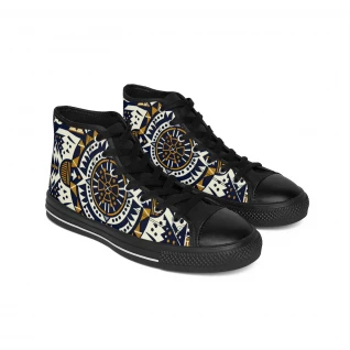 "KenteKicks: AfroFusion Steps" - Men's Classic Sneakers