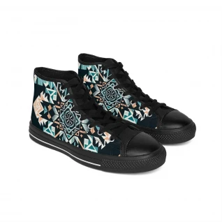 "AfroVogue Kente Kicks" - Women's Classic Sneakers