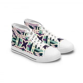 "AfroRhythm Kente Kicks" - Womn's High top Sneakers