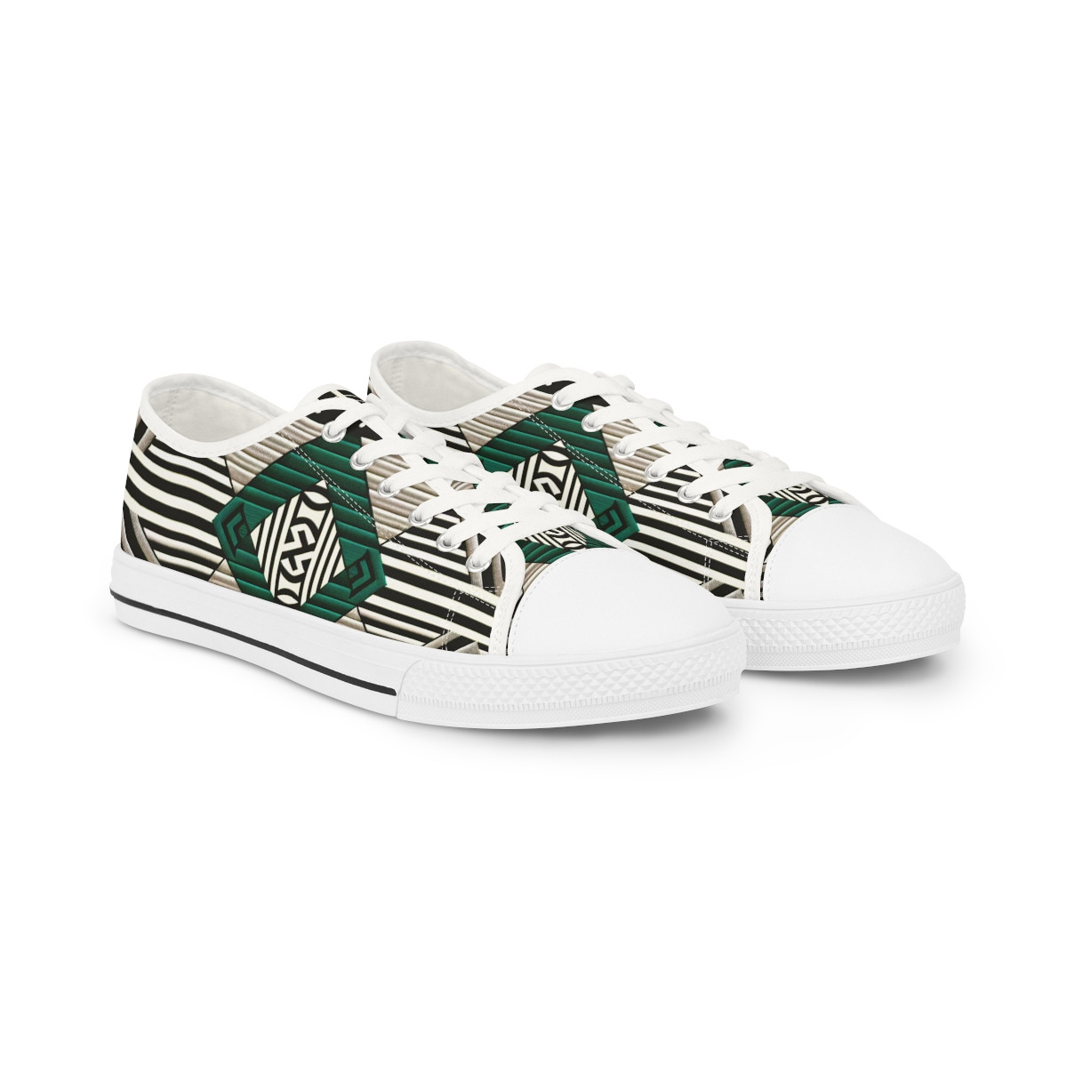 "AfroFusion Kente Kicks" - Men's Lowtop Sneakers