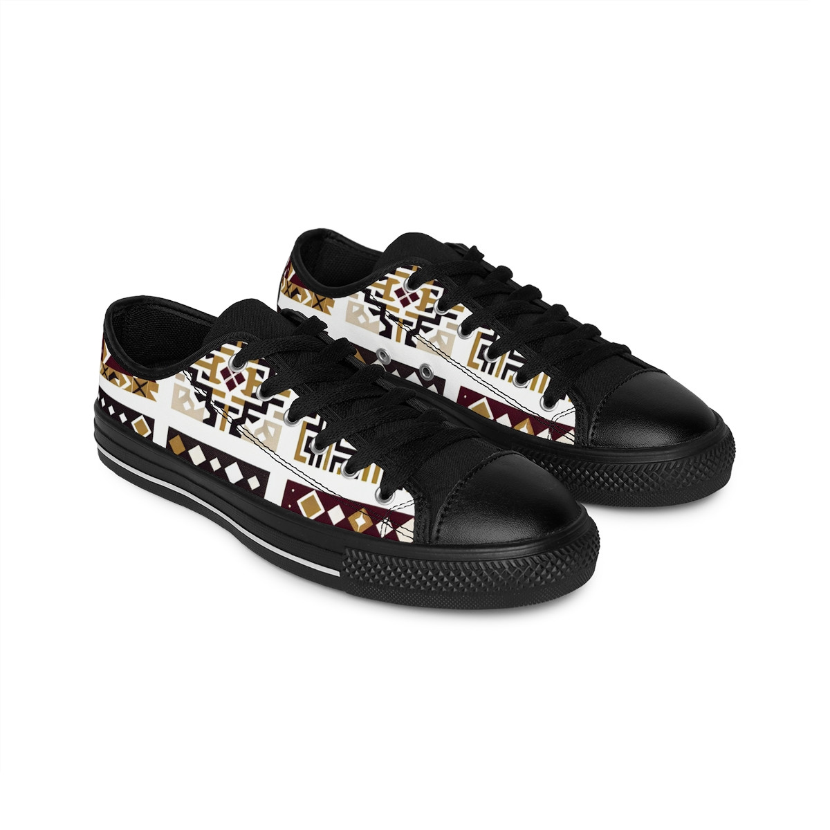 "AfroStride Kente Kicks" - Women's Sneakers